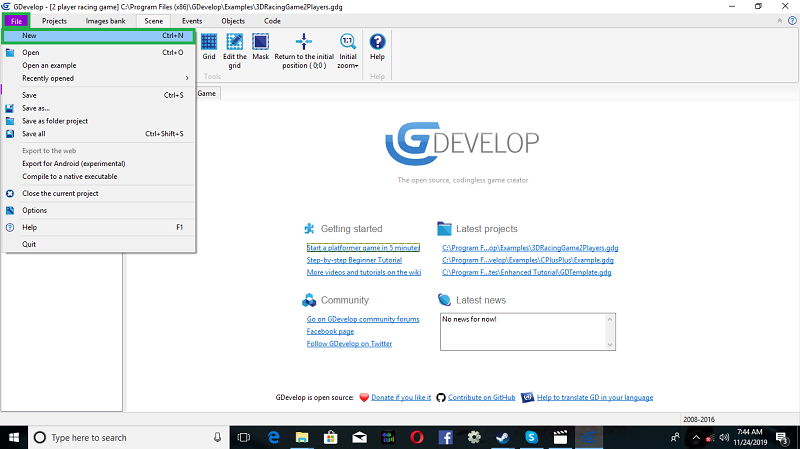 City Race 3D Game Build Using gdevelop